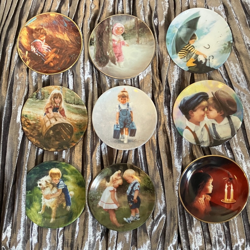 Donald Zolan Miniature Children Plates - Lot of 9